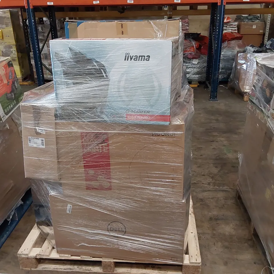 PALLET OF APPROXIMATELY 21 UNPROCESSED RAW RETURN MONITORS TO INCLUDE;