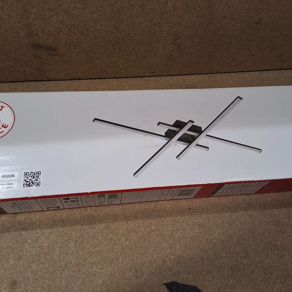 BOXED BEST CHOICE LED CEILING LIGHT – CROSSBAR FIXTURE (4000K)