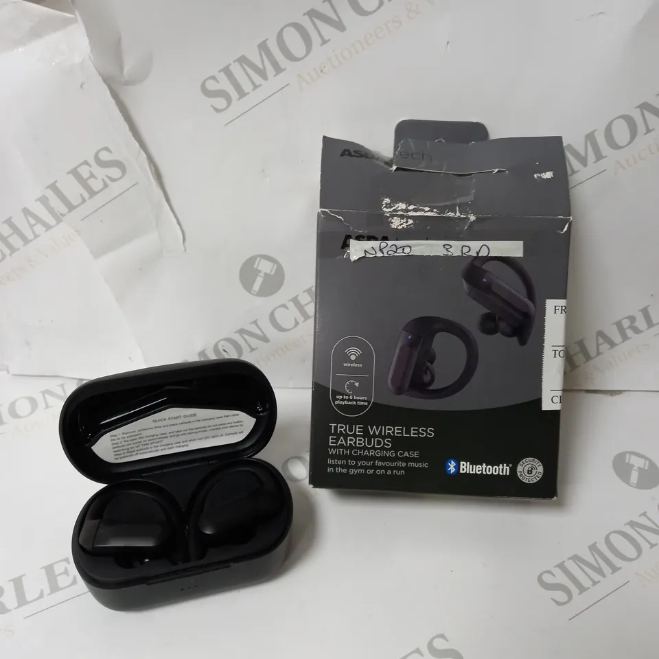 BOXED TRUE WIRELESS BLUETOOTH EARBUDS WITH CHARGING CASE