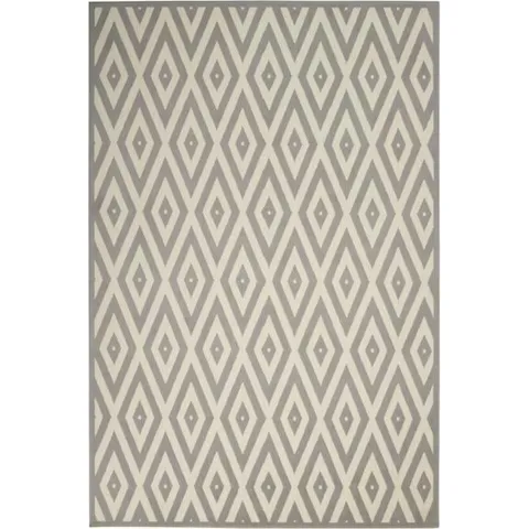 NOURISON HOME AREA RUGS NOURISON GRAFIX 3'9" X 5'9" WHITE/GREY MID-CENTURY MODERN INDOOR RUG