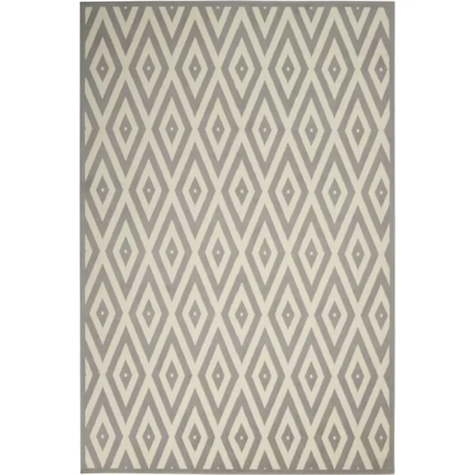 NOURISON HOME AREA RUGS NOURISON GRAFIX 3'9" X 5'9" WHITE/GREY MID-CENTURY MODERN INDOOR RUG
