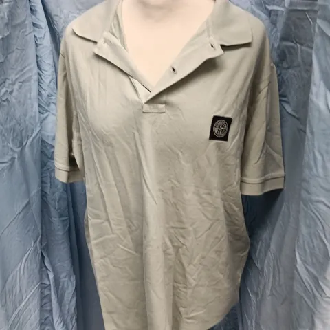 STONE ISLAND POLO SHIRT – SLIM FIT, LIGHT GREY, MEN'S - XXL