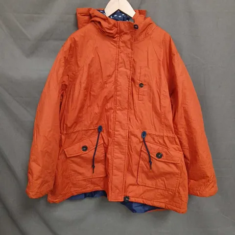 GEORGE AUTHENTIC OUTERWEAR COLLECTION ORANGE HOODED PARKA – SIZE 24