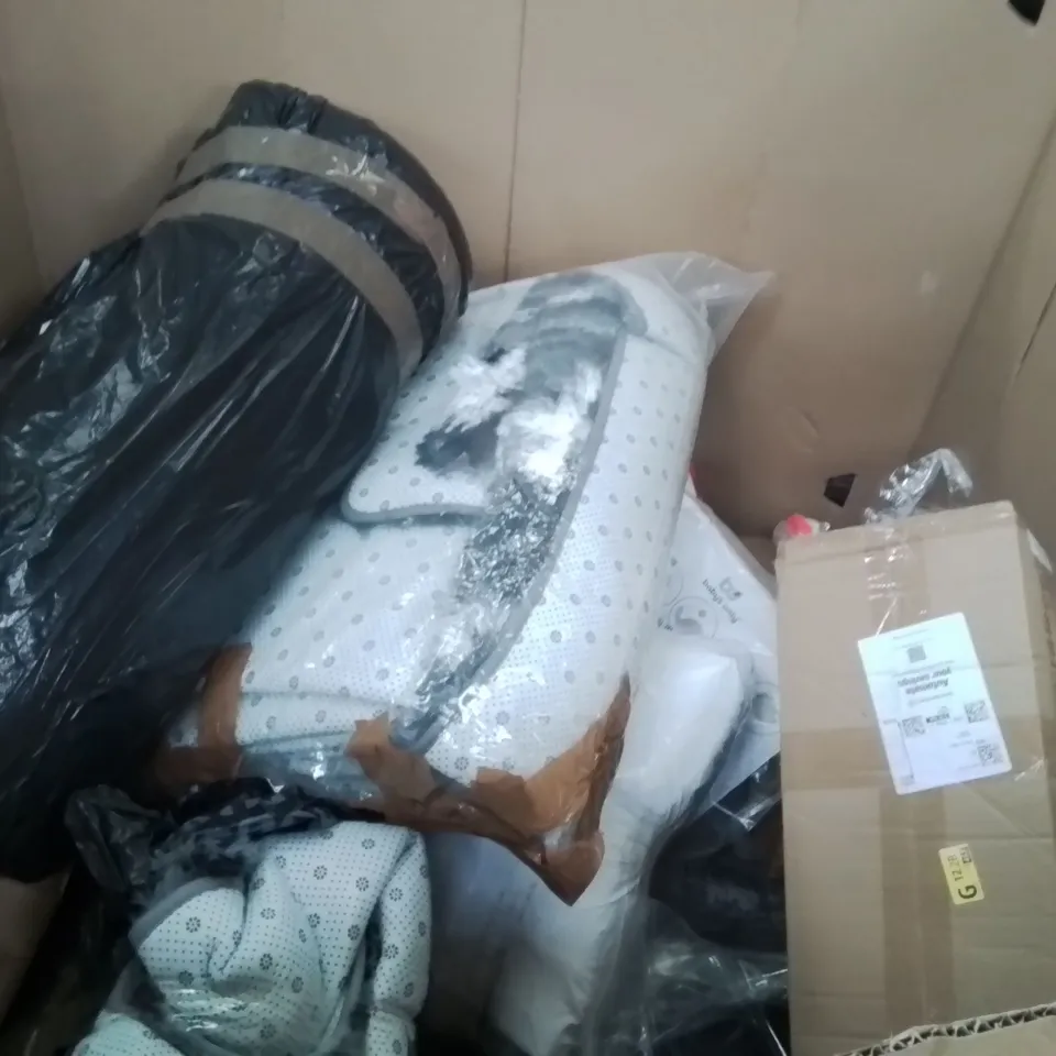 PALLET OF ASSORTED HOUSEHOLD GOODS AND PRODUCTS TO INCLUDE;INSECT KILLER MACHINE,WET FOOD FEEDER,DOG BED