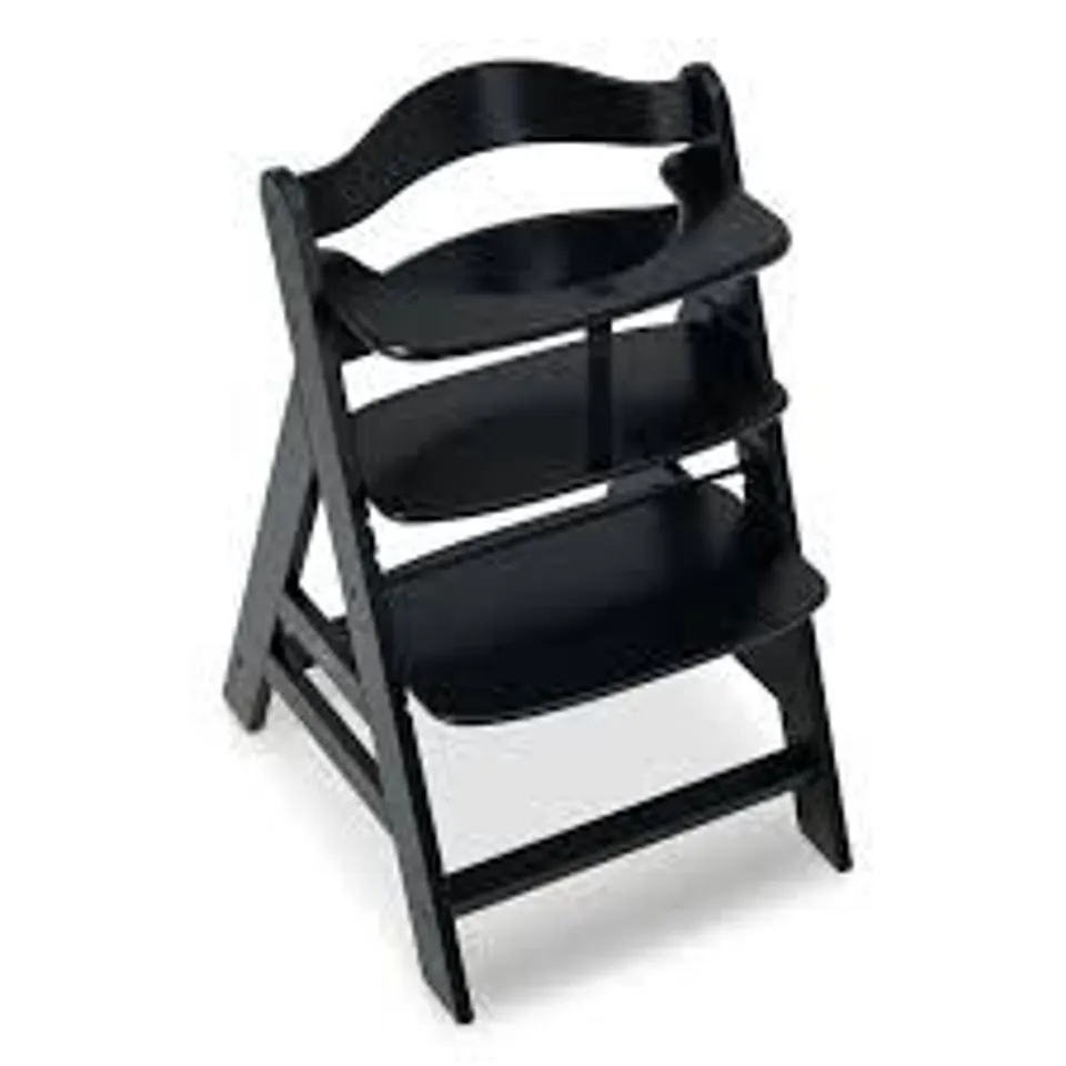 BOXED HAUCK ALPHA+ WOODEN HIGHCHAIR - BLACK (1 BOX)