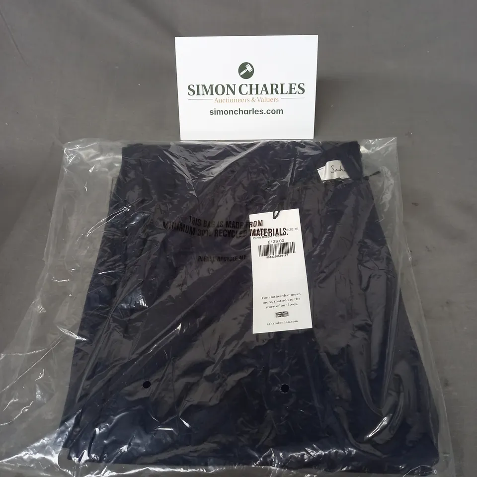 SEALED SAHARA LONDON PONTE BUBBLE TROUSER IN MIDNIGHT SIZE 1S