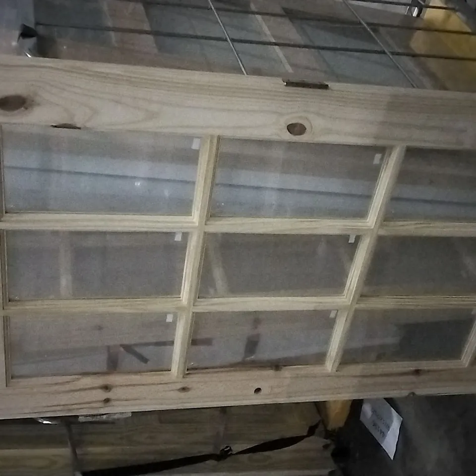 15 LITE KNOTTY PINE OBSCUR GLAZED INTERNAL DOOR 1981MM × 838MM , DAMAGED 