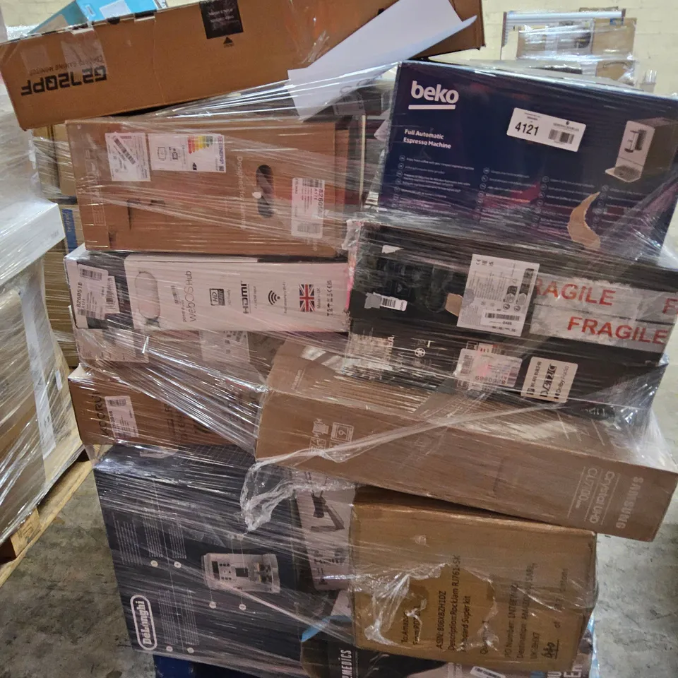 PALLET OF APPROXIMATELY 24 UNPROCESSED RAW RETURN HOUSEHOLD AND ELECTRICAL GOODS TO INCLUDE;