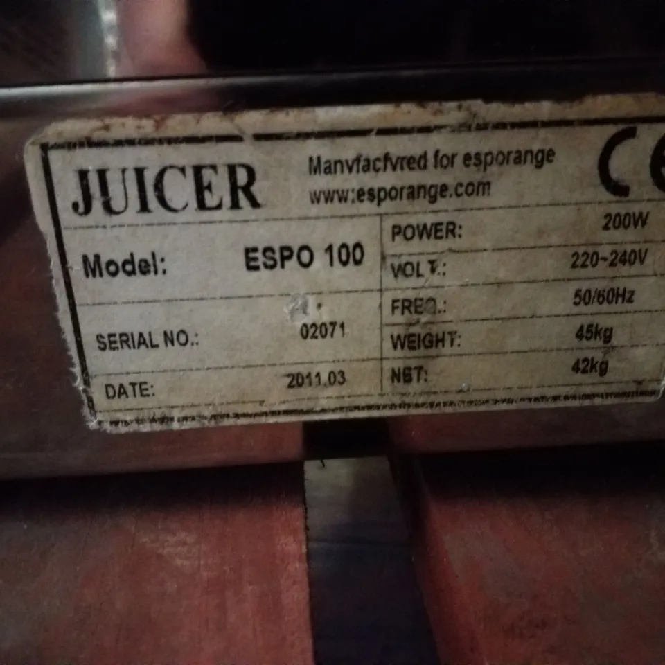 ESPO 100 COMMERCIAL ORANGE JUICER