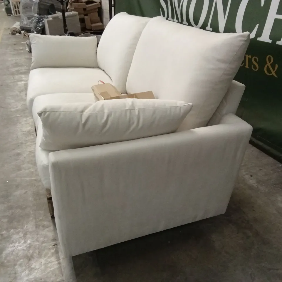 LANGDON 3 SEATER SOFA, CREAM HOUSE PLUSH FABRIC