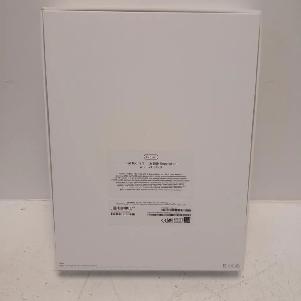 APPLE IPAD PRO 12.9-INCH (5TH GEN) 128GB WI‑FI + CELLULAR – SPACE GREY (BOXED)
