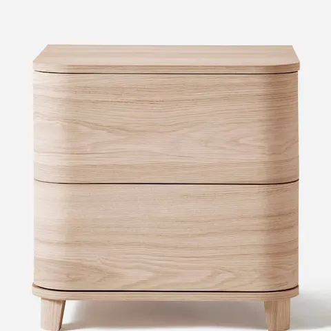 ARDEN SIDE TABLE WITH 2 DRAWERS OAK EFFECT