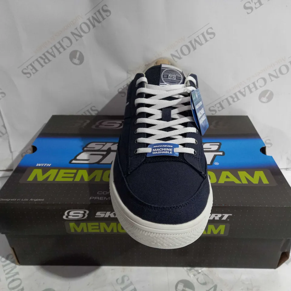 BOXED SKETCHERS SPORT NAVY TRAINERS - 11