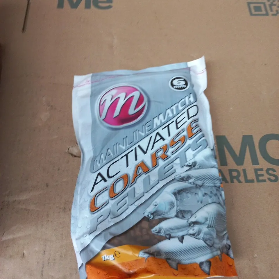 TOTE OF APPROXIMATELY 15 ASSORTED ITEMS TO INCLUDE: ACTIVATED COARSE PELLETS