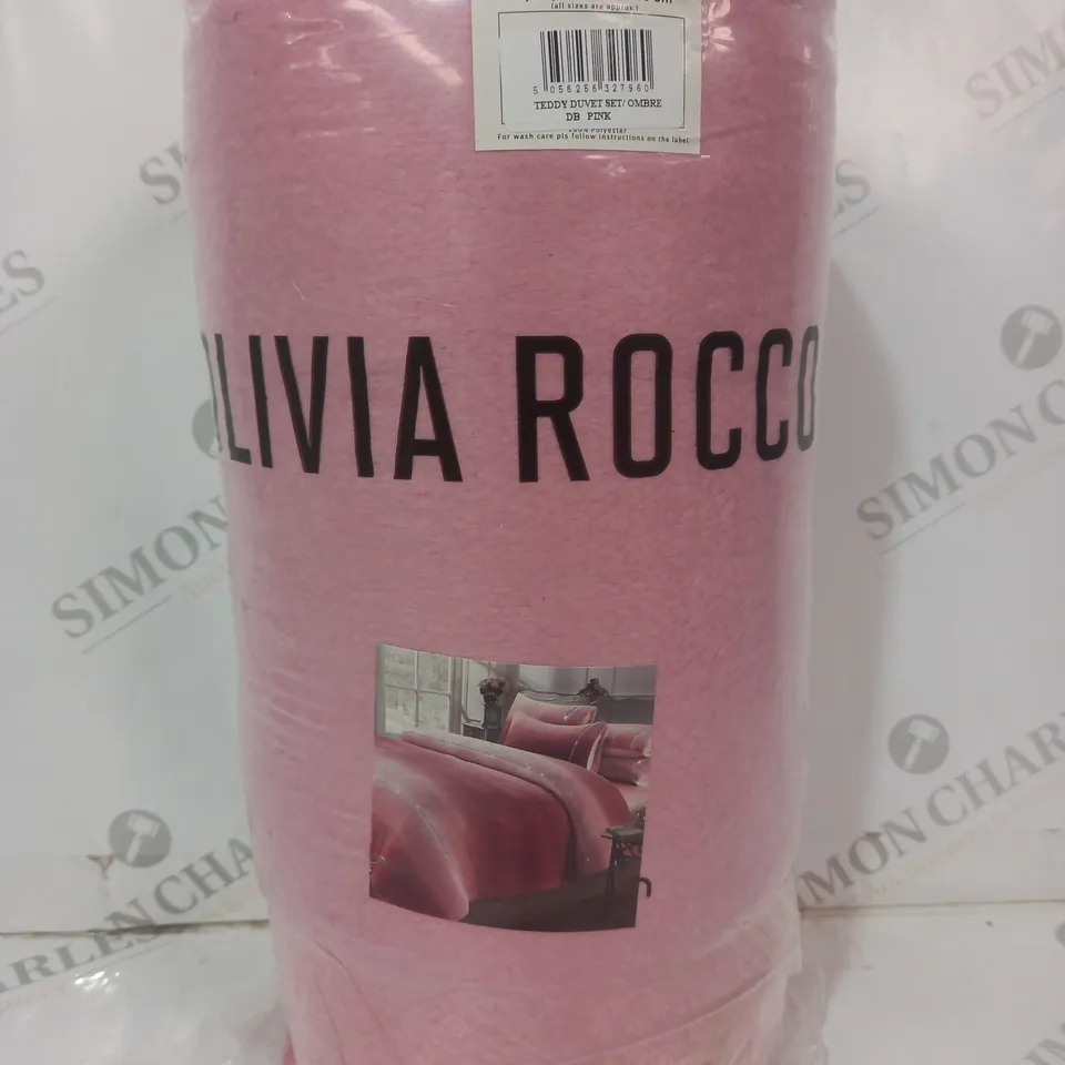 OLIVIA ROCCO DUVET SET IN PINK - DOUBLE