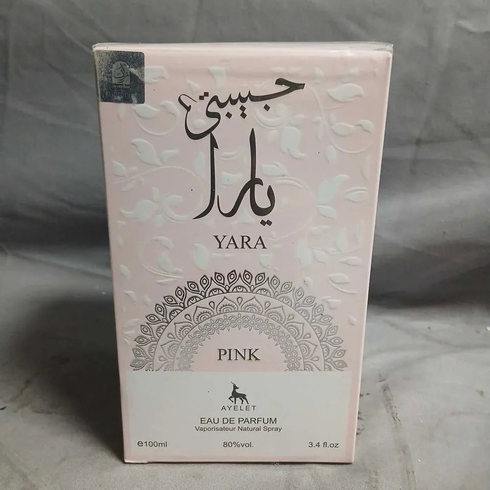 BOXED YARA PINK AYELET EAU DE PARUM 100ML