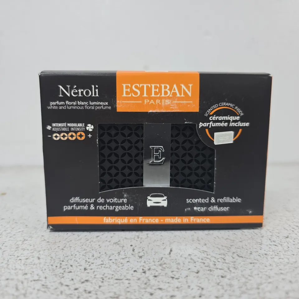 ESTEBAN PARIS NÉROLI CAR DIFFUSER – SCENTED & RECHARGEABLE