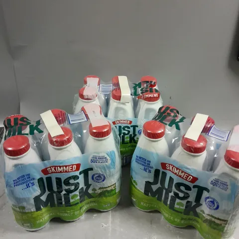 18 X SEALED JUST MILK SKIMMED MILKS 18 X 1L - COLLECTION ONLY