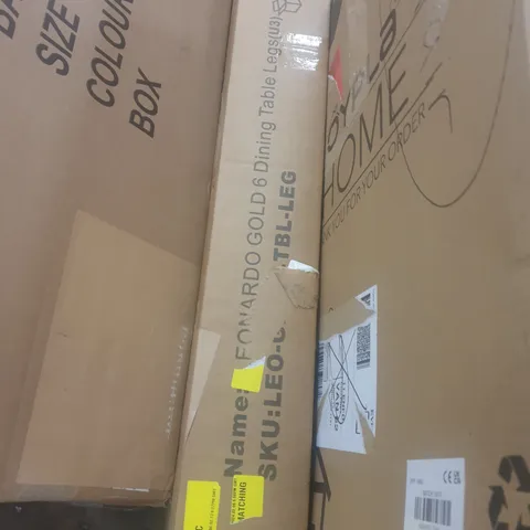 BOXED FONARDO GOLD 6 DINING TABLE LEGS (1 BOX)