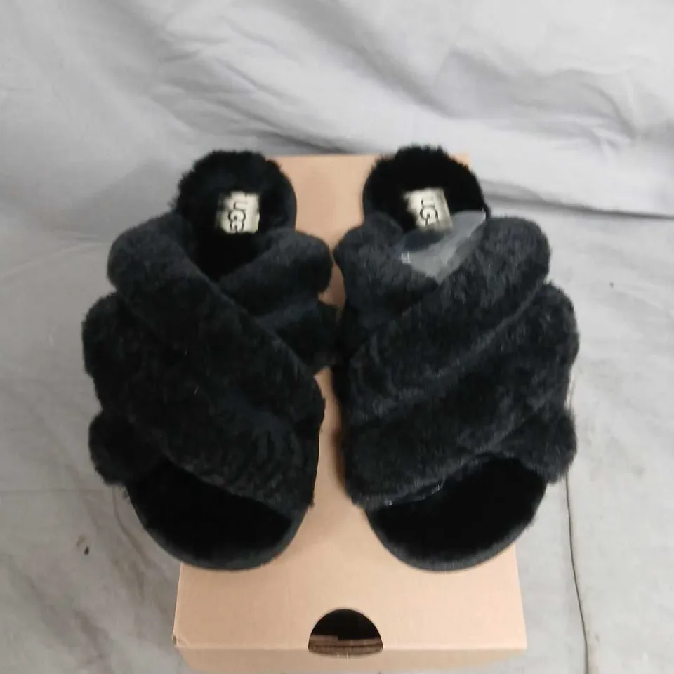 UGG SCUFFITA SLIPPERS – BLACK, WOMEN'S UK 3 (US 5, EU 36)