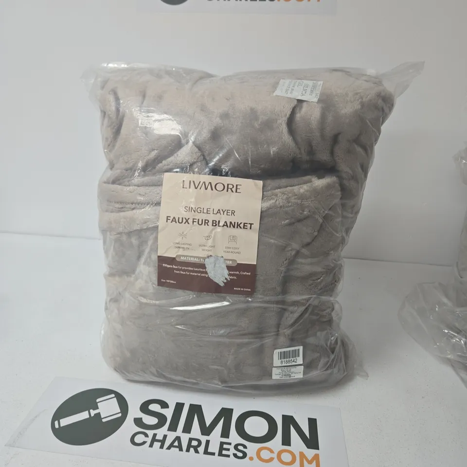 LIVMORE SINGLE LAYER FAUX FUR BLANKET