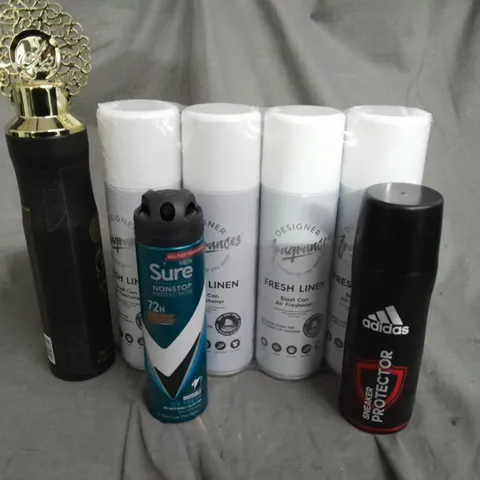 BOX OF APPROXIMATELY 15 AEROSOLS - ADIDAS - SURE - COLLECTION ONLY 