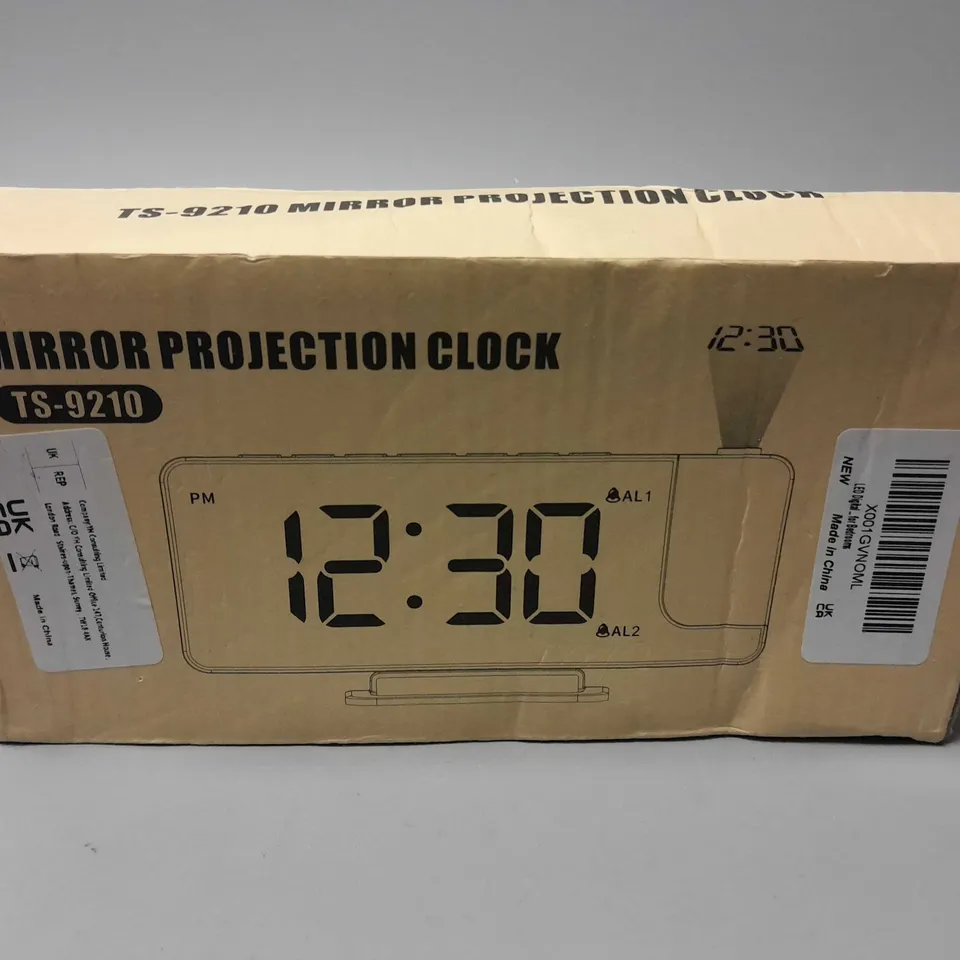 BOXED MIRROR PROJECTION CLOCK TS-9210