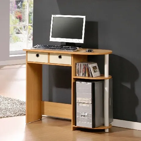 BOXED JULIA PENINSULA COMPUTER DESK - STEAM BEECH (1 BOX)