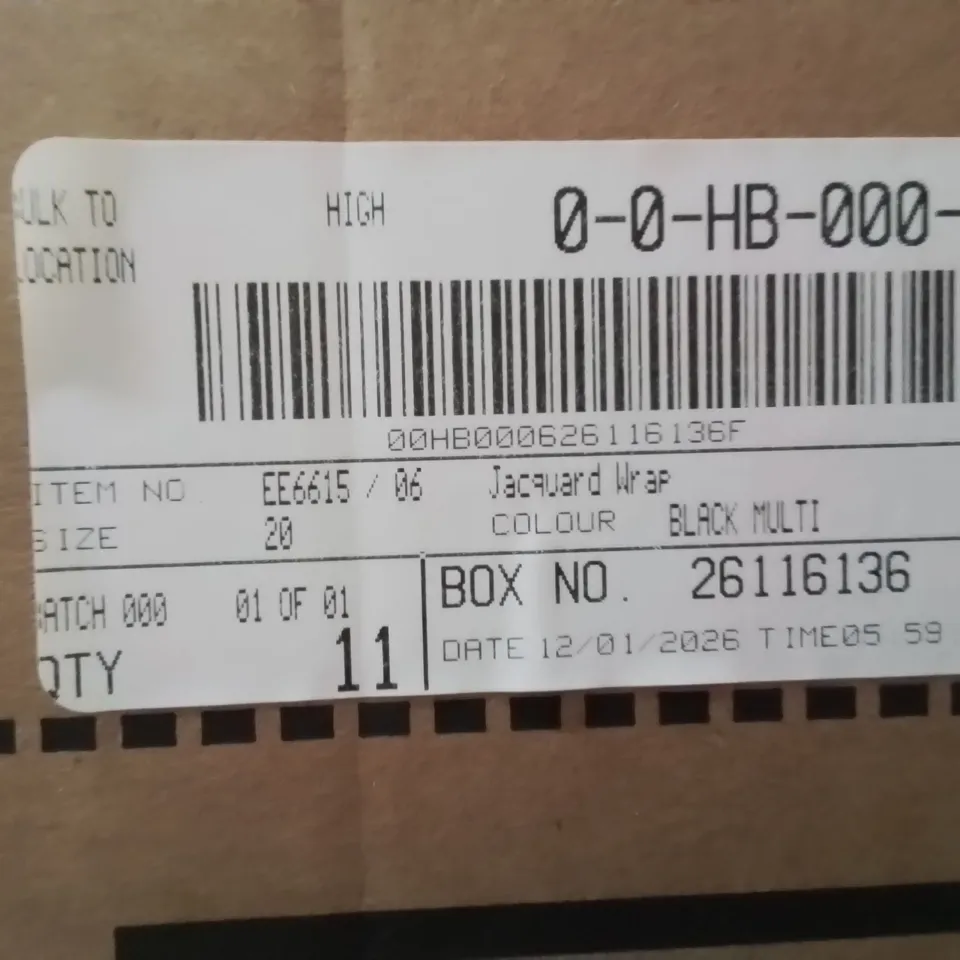 BOXED BRAND NEW APPROXIMATELY 11 JD WILLIAMS JACQUARD WRAP SKIRT BLACK SIZE 20