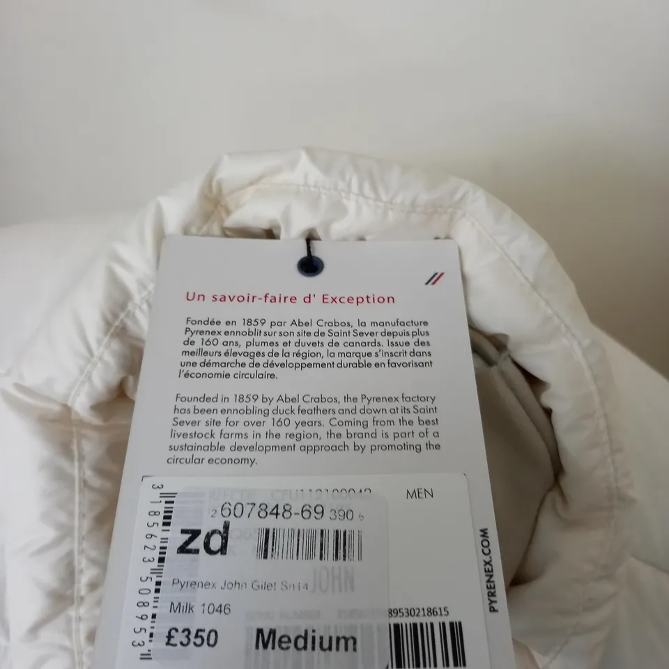 PYRENEX JOHN PADDED GILET SIZE M
