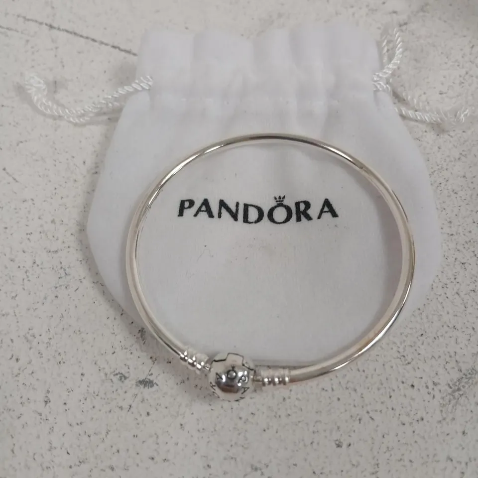 PANDORA SILVER CHARM BRACELET WITH BEAD CHARM – PANDORA POUCH