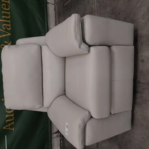 QUALITY BRITISH DESIGNER G PLAN TAYLOR ARMCHAIR CAPRI CHALK LEATHER