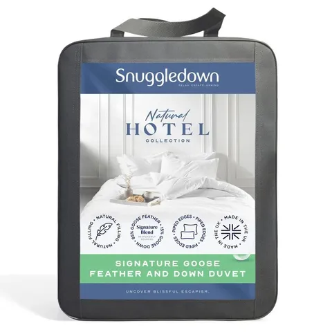 BOXED LUXURIOUS HOTEL SNUGGLEDOWN SIGNATURE GOOSE FEATHER & DOWN DUVET