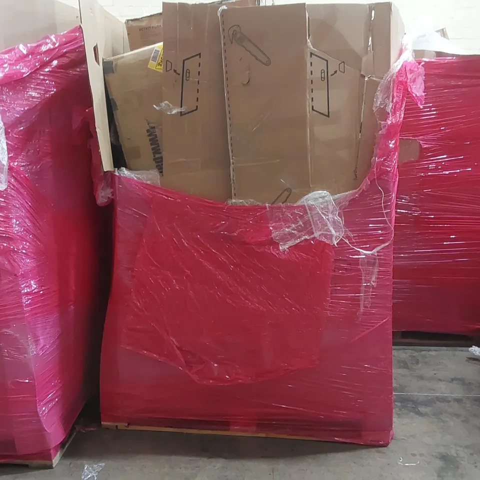 PALLET OF ASSORTED ITEMS TO INCLUDE: SELF CLEANING CAT LITTER BOX, MOBILITY WALKER, PET CRATE, SKIN CARE SETS, TOYS, BEARD KITS ECT