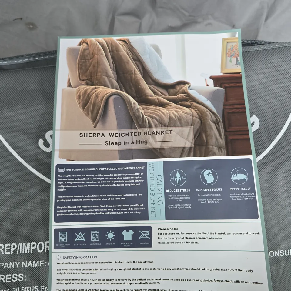 SHERPA WEIGHTED BLANKET – SLEEP IN A HUG