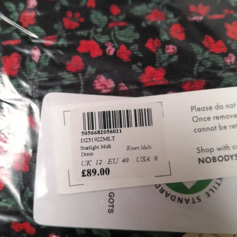 BAGGED NOBODYS CHILD STARLIGHT MIDI DRESS SIZE 12