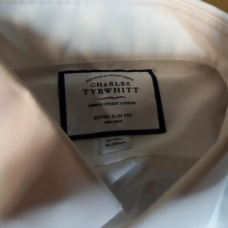 CHARLES TYRWHITT WHITE SLIM FIT MENS SHIRT 