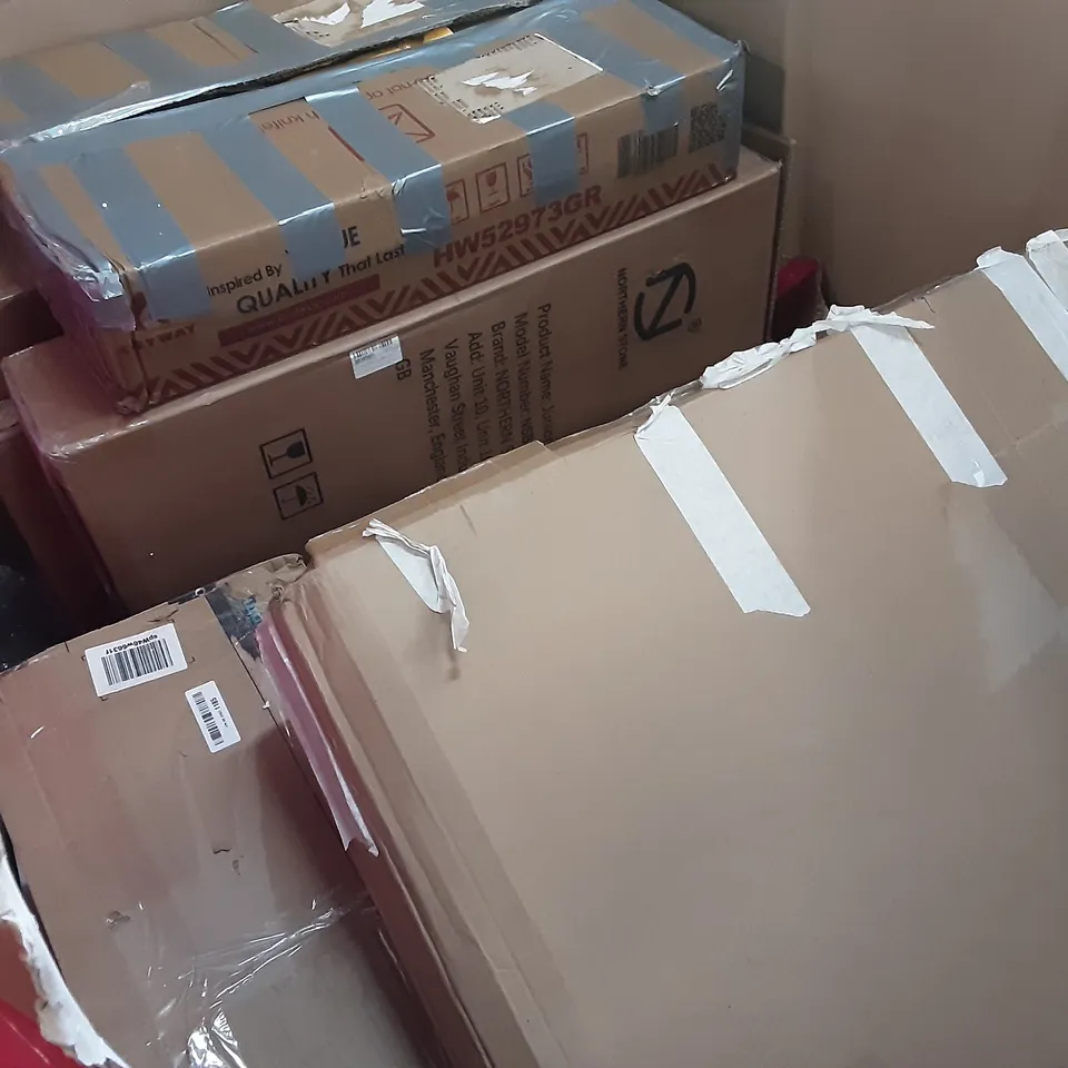 PALLET OF ASSORTED PRODUCTS INCLUDING AIR COOLER, HOMIDEC, NORTHERN STONE JUNIOR BASKETBALL SYSTEM