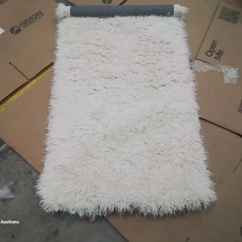 CREAM SHAGGY 60X120CM RUG