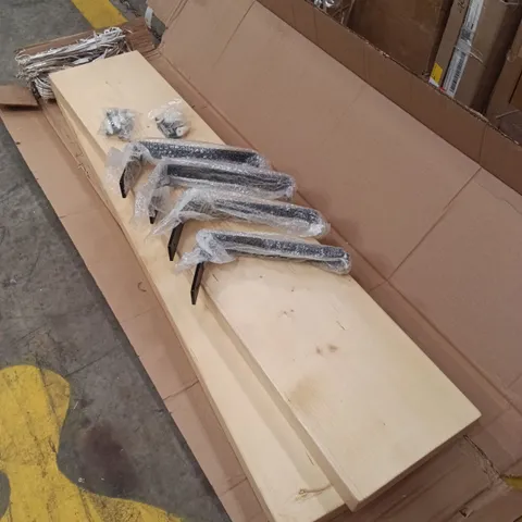 BOXED RUSTICLAND RUSTIC SHELVES (SET OF 2) - NATURAL (1 BOX)