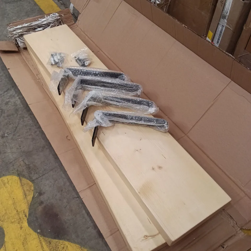 BOXED RUSTICLAND RUSTIC SHELVES (SET OF 2) - NATURAL (1 BOX)