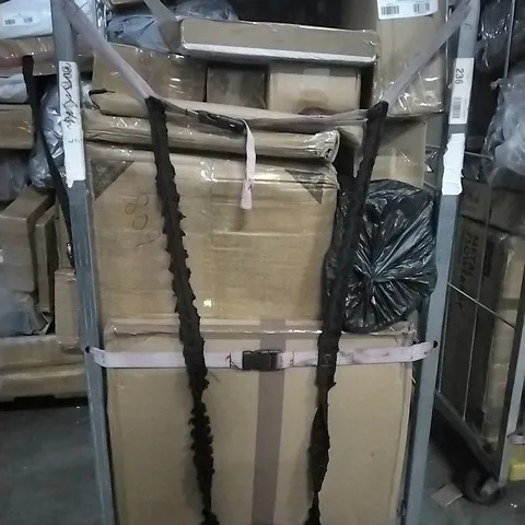 CAGE OF ASSORTED HOUSEHOLD GOODS TO INCLUDE LIFE IDEAS SHOE STORAGE BOX, HANDLING TOOLS AND NIGHT TABLE 