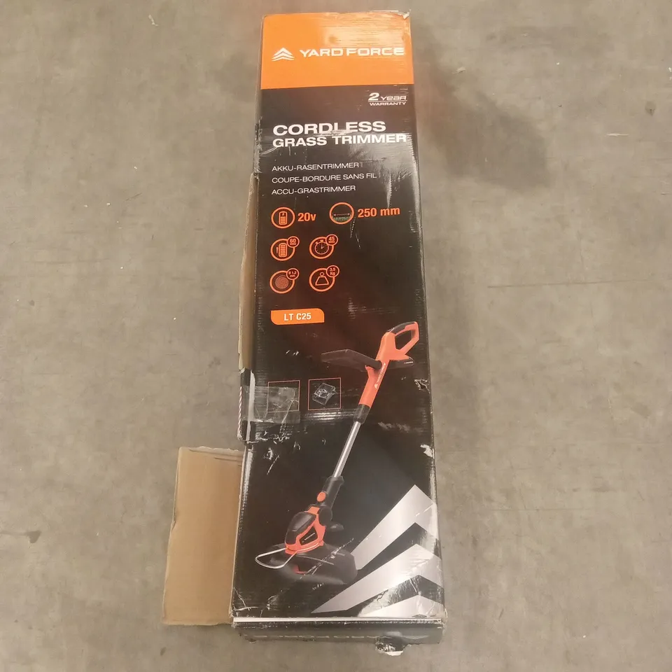 BOXED YARDFORCE CORDLESS GRASS TRIMMER