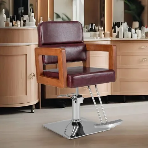 BOXED COSTWAY RED HYDRAULIC ADJUSTABLE SWIVEL BARBER CHAIR