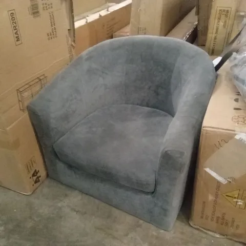 REGAL FABRIC TUB CHAIR - GREY