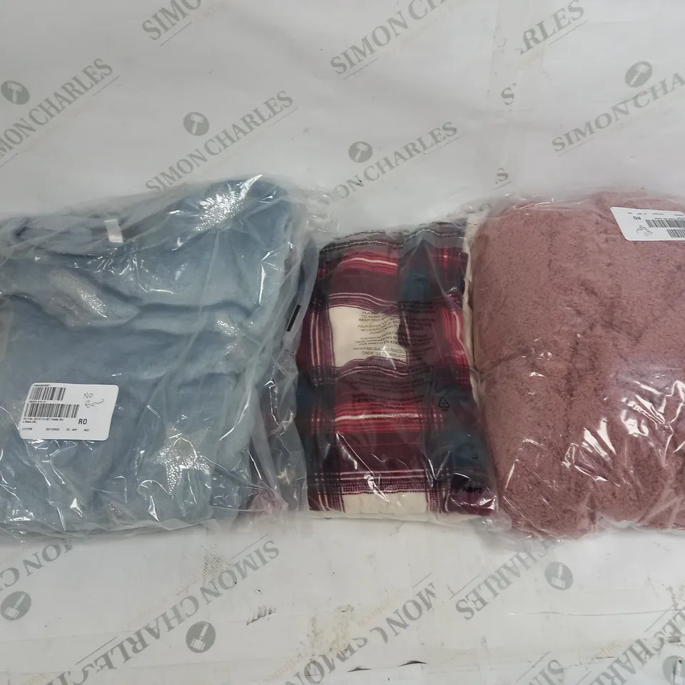 BOX OF APPROX. 5 PJ HOODS AND BLANKETS 