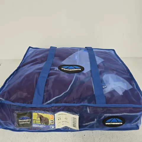 WEATHERBEETA COMFITEC DETACH-A-NECK TURNOUT - BURGUNDY/NAVY, 220G, UK 6'3"