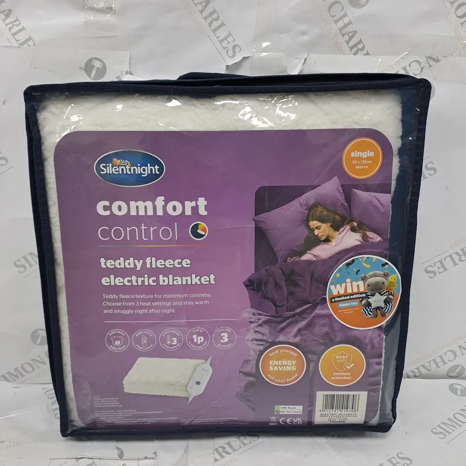 SILENTNIGHT COMFORT CONTROL TEDDY FLEECE ELETRIC BLANKET 