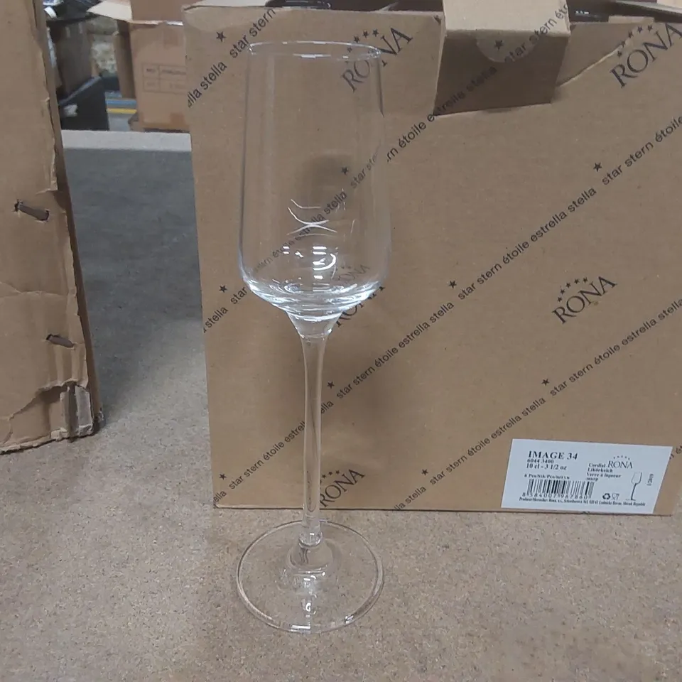 BOX CONTAINING APPROXIMATELY 44x BRAND NEW RONA 100ML GLASSES