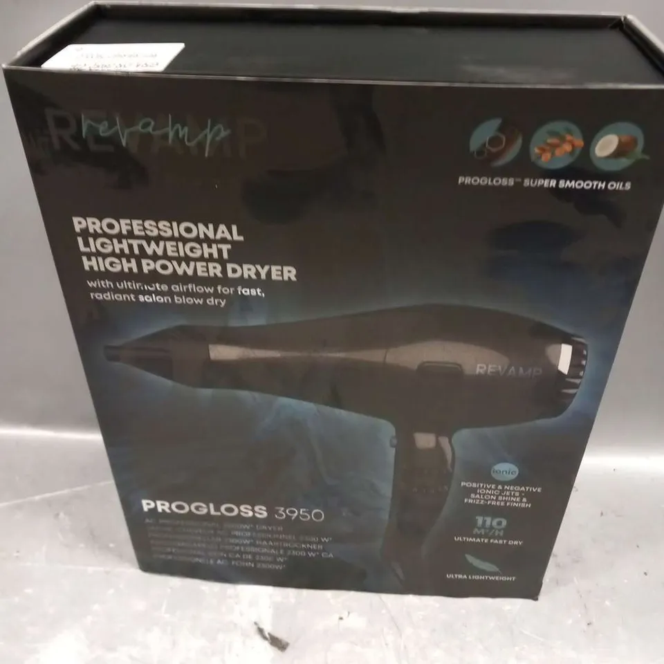 BOXED REVAMP PROGLOSS 3950 2300W HAIR DRYER DR-3950-GB